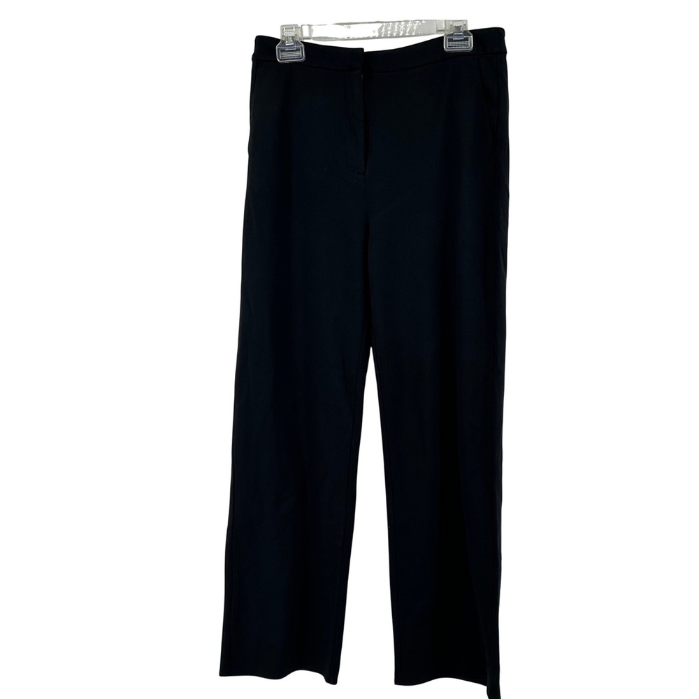 J.Crew Black Straight Leg Ponte Trousers High Rise Workwear Pants Womens Size 10